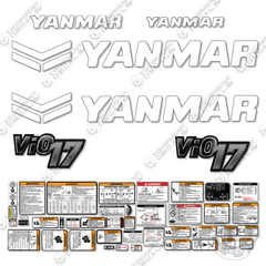 Fits Yanmar Vio 17 Decal Kit Mini Excavator - 2022