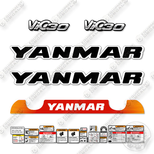 Yanmar Vio30-6 Decal Kit Excavator- Aftermarket Kit