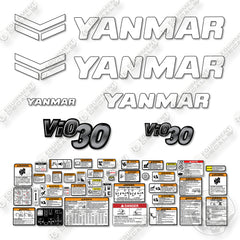 Yanmar Vio30-6B Decal Kit Excavator- Aftermarket Kit