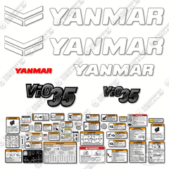 Fits Yanmar Vio 35-6a Decal Kit Mini Excavator