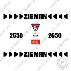 Fits Zieman 2650 Decal Kit Trailer (BLACK)
