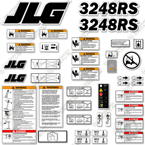 Fits JLG 3248RS Decal Kit Scissor Lift