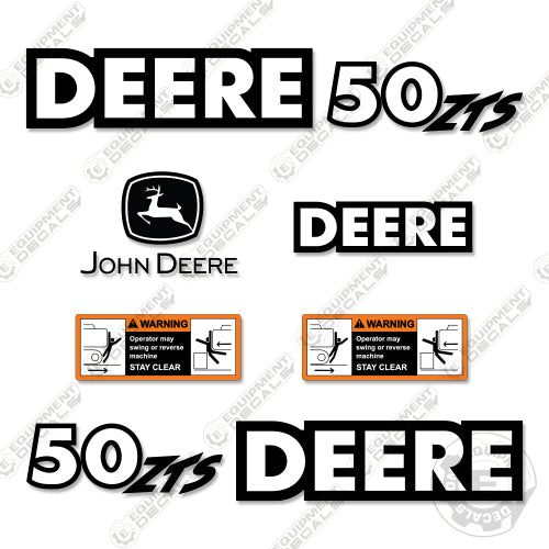 Fits John Deere 50 ZTS Excavator Decal Kit