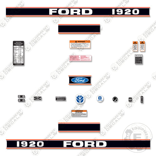Fits Ford 1920 Decal Kit Tractor