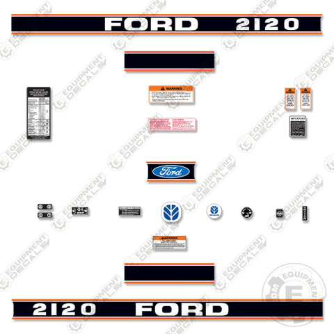 Fits Ford 2120 Decal Kit Tractor