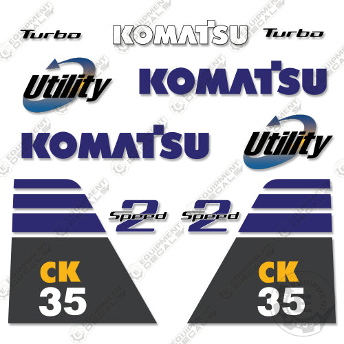 Fits Komatsu CK35 Decal Kit Compact Track Loader