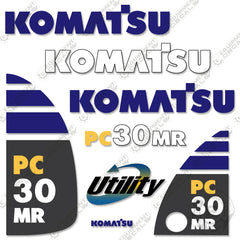 Fits Komatsu PC30MR-2 Decal Kit Mini Excavator