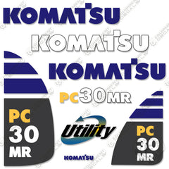 Fits Komatsu PC30MR-3 Decal Kit Mini Excavator