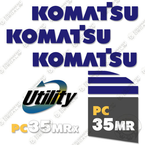 Fits Komatsu PC35MRX-1 Decal Kit Mini Excavator Decals