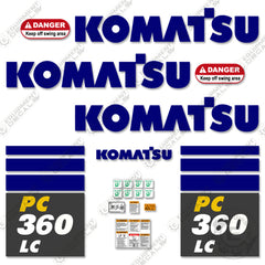 Fits Komatsu PC360LC-10 Decal Set Excavator Decals