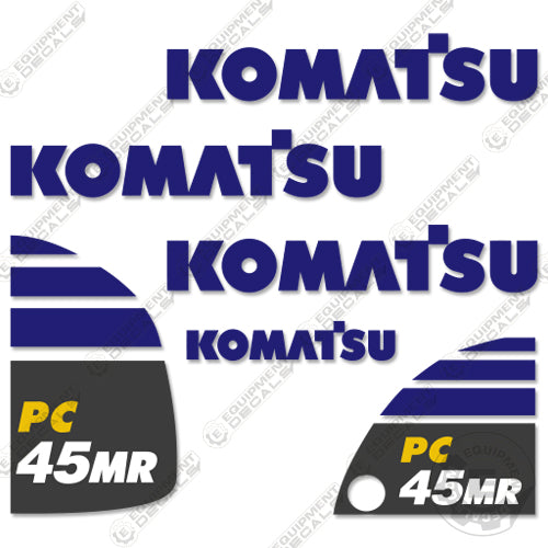 Fits Komatsu PC45MR-5 Decal Kit Mini Excavator