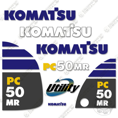 Fits Komatsu PC50MR-2 Decal Kit Mini Excavator