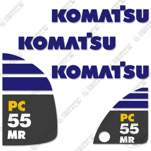 Fits Komatsu PC55MR-3 Decal Kit Mini Excavator