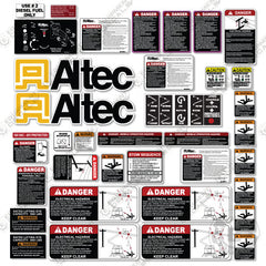 Fits Altec AT235P Decal Kit With Safety Stickers - Bucket Truck