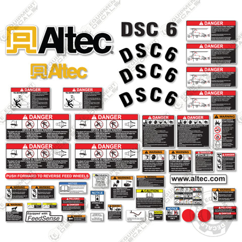 Fits Altec DSC6 Decal Kit Chipper