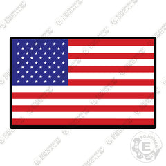 Fits American Flag Decal (8" x 13")