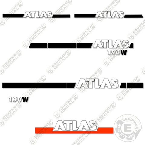 Fits Atlas 190W Decal Kit Excavator