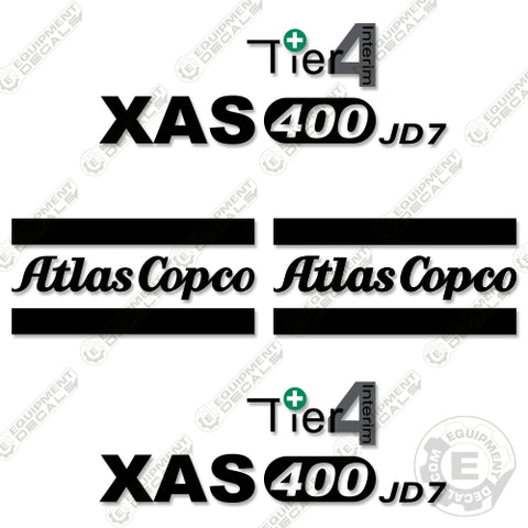 Fits Atlas Copco XAS400 JD7 Decal Kit Air Compressor