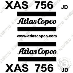 Fits Atlas Copco XAS 756 JD Decal Kit Air Compressor