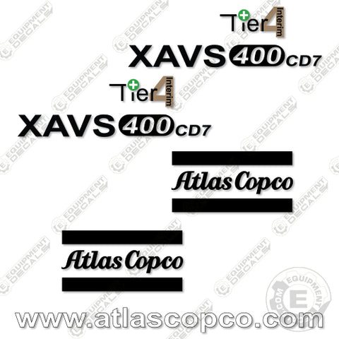 Fits Atlas Copco XAVS 400 CD7 Decal Kit Air Compressor