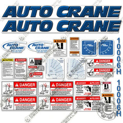 Fits AutoCrane 1006H Decal Kit Crane Truck