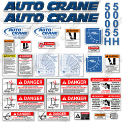 Fits AutoCrane 5005H Decal Kit Crane Truck