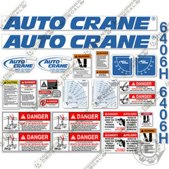 Fits AutoCrane 6406H Decal Kit Crane Truck