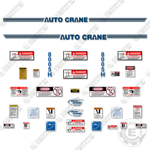 Fits AutoCrane 8005H Decal Kit Crane Truck