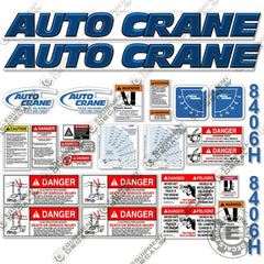 Fits AutoCrane 8406H Decal Kit Crane Truck