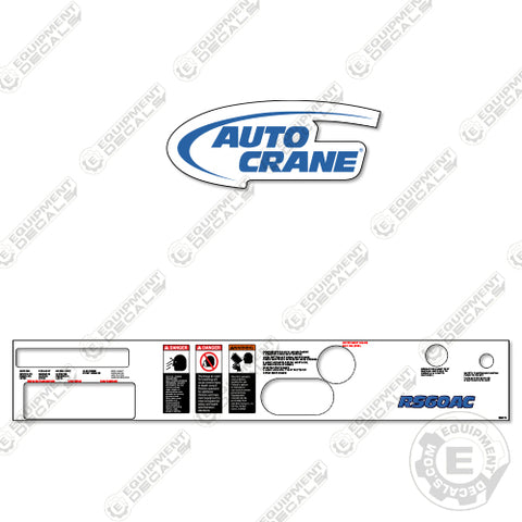 Fits Auto Crane RS60AC Decal Kit Compressor