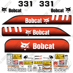 Fits Bobcat 331D Decal Kit Mini Excavator