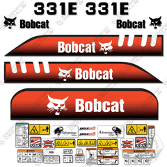 Fits Bobcat 331E Decal Kit Mini Excavator