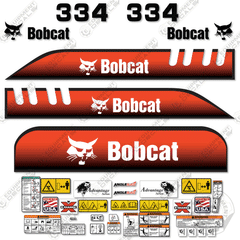 Fits Bobcat 334D Decal Kit Mini Excavator Older