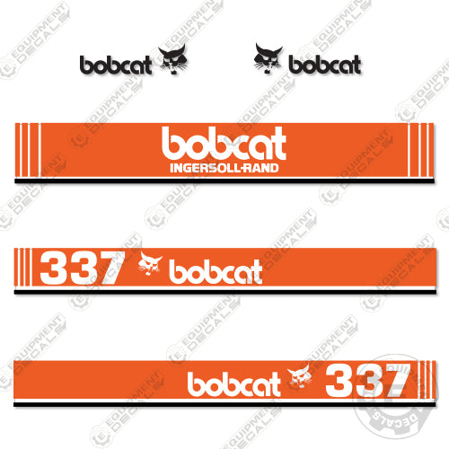 thumbnail interactive-video image 1 of Ingersoll Rand Bobcat Air Compressor Decal – Red And Black – 9 Inch Wide – Set Of 1 1 of 3