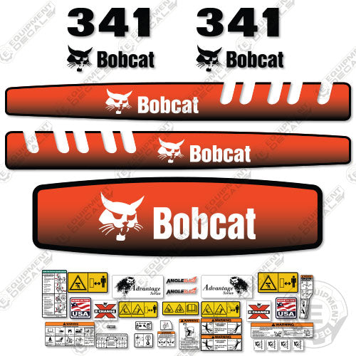 Fits Bobcat 341 Decal Kit Mini Excavator