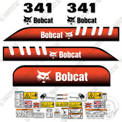 Fits Bobcat 341 Decal Kit Mini Excavator (Older Style)