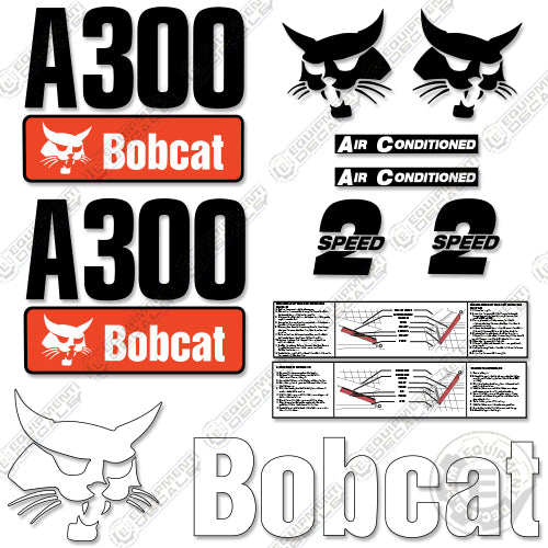 Fits Bobcat A 300 Skid Steer Decal Kit