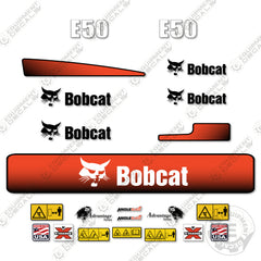 Fits Bobcat E50 Mini Excavator Decal Replacement Kit