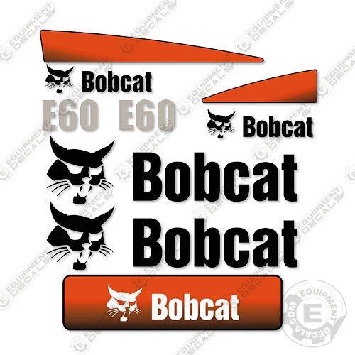 Fits Bobcat E60 Mini Excavator Decal Kit