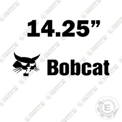 Fits Bobcat Logo Decal 14.25" (BLACK)