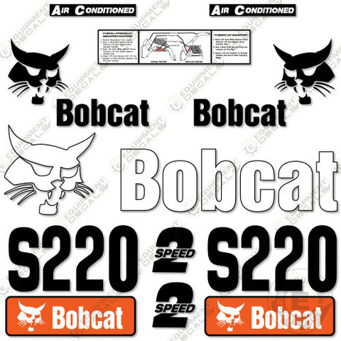Fits Bobcat S220 Skid Steer Decal Kit