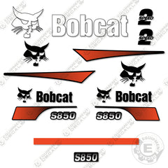 Fits Bobcat S850 Decal Kit Skid Steer (ALT REAR)