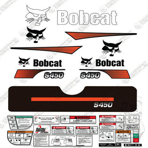 Fits Bobcat S-450 Skid Steer Decal Kit (Curved Stripe)