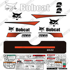 Fits Bobcat S-530 Skid Steer Decal Kit (Curved Stripes)