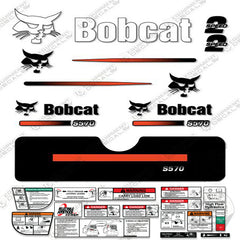 Fits Bobcat S-570 Skid Steer Decal Kit (Straight Stripes)