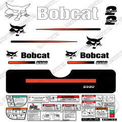 Fits Bobcat S-590 Skid Steer Decal Kit (Straight Stripes)