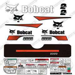 Fits Bobcat S-595 Skid Steer Decal Kit (Curved Stripes)