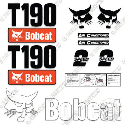 Fits Bobcat T 190 Skid Steer Decal Kit