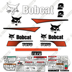 Fits Bobcat T870 Decal Kit (Alternate REAR) - Skid Steer