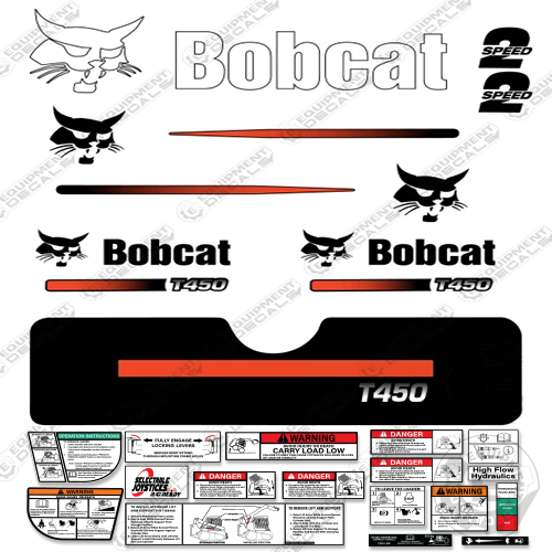 Fits Bobcat T-450 Compact Track Loader Skid Steer Decal Kit Early 2000's Style